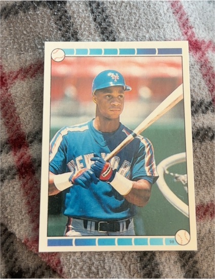 1989 Topps Super Star Sticker Back #98 Darryl Strawberry — front