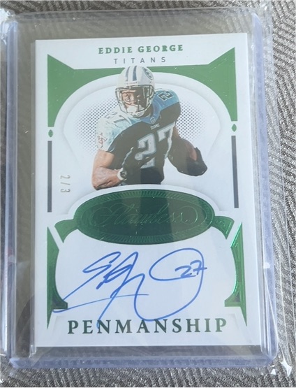2021 Panini Flawless Penmanship #Eddie George — front
