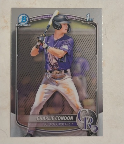 2025 Bowman Chrome #BCP-75 Charlie Condon — front