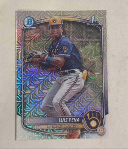 2025 Bowman Chrome #BCP-38 Luis Pena — front