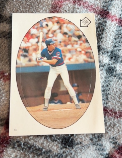 1986 Topps Stickers #55 Chicago Cubs Player — front