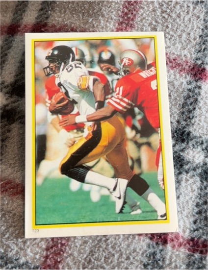 1985 Topps Coming Soon Stickers #123 John Stallworth — front