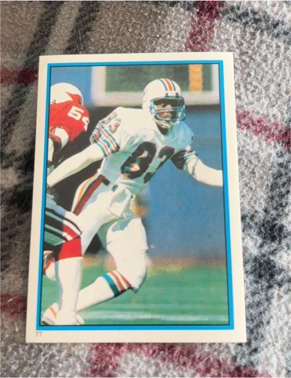 1985 Topps Stickers #77 Mark Clayton — front