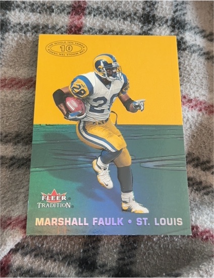 2000 Fleer Tradition The Whole Ten Yards #10TY Marshall Faulk — front