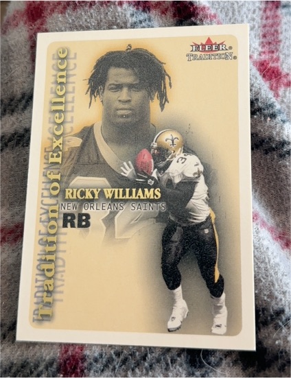 2000 Fleer Tradition Tradition of Excellence #8TE Ricky Williams — front