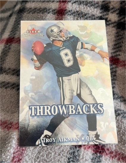 2000 Fleer Tradition Throwbacks #1T Troy Aikman — front