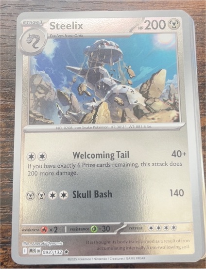 2025 Pokémon Mega Evolution #093 Steelix — front
