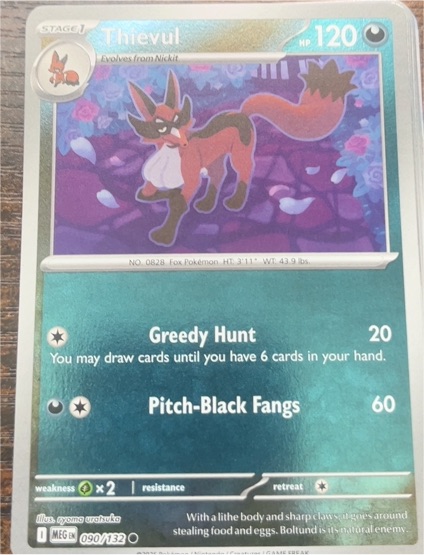 2025 Pokémon ME01: Mega Evolution #090 Thievul — front
