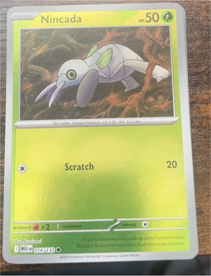 2025 Pokémon Mega Evolution #016 Nincada — front