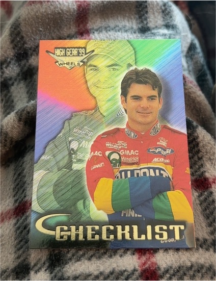 1999 Wheels High Gear #72 Jeff Gordon Checklist — front