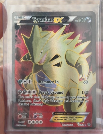 2015 Pokemon XY Ancient Origins #91 Tyranitar EX — front