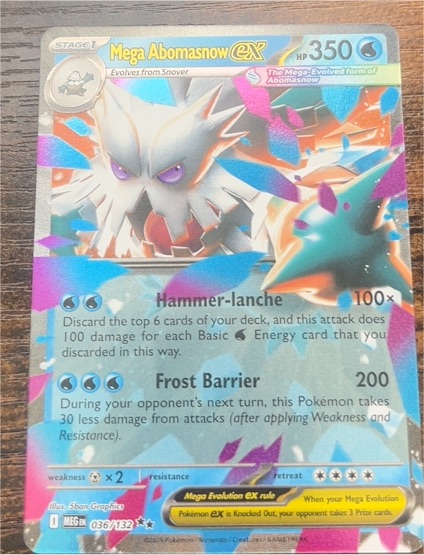 2025 Mega Evolutions Mega Abomasnow EX #036 — front