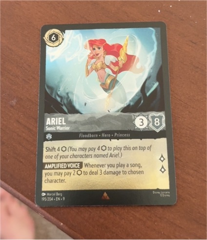 Disney Lorcana Fabled #195 Ariel - Sonic Warrior — front