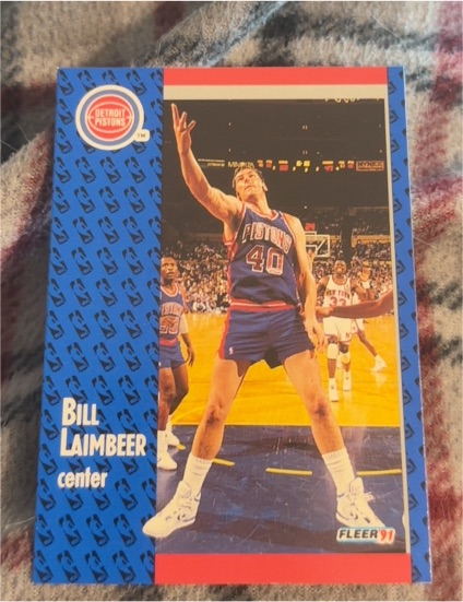 1991-92 Fleer #62 Bill Laimbeer — front