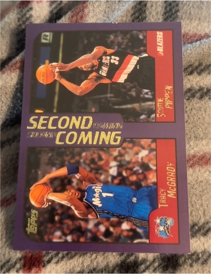 2000-01 Topps Second Coming #294 Scottie Pippen / Tracy McGrady — front