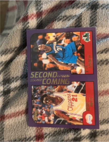 2000-01 Topps #287 Darius Miles / Kevin Garnett — front