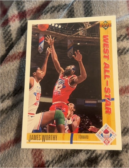 1991-92 Upper Deck #49 James Worthy Los Angeles Lakers West All-Star — front