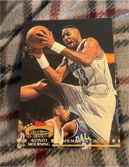 1992-93 Topps Stadium Club #209 Alonzo Mourning Members Choice — front
