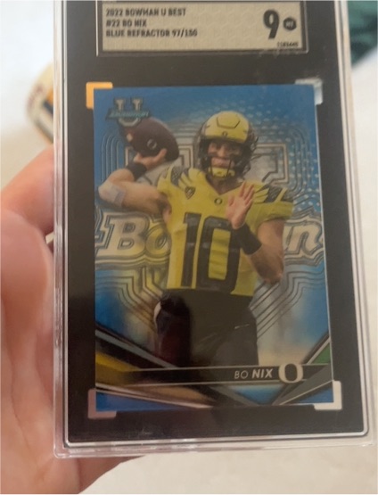 2022 Bowman U Best #22 Bo Nix — front