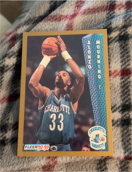 1992-93 Fleer #311 Alonzo Mourning — front