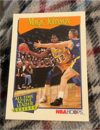 1991-92 NBA Hoops #535 Magic Johnson — front