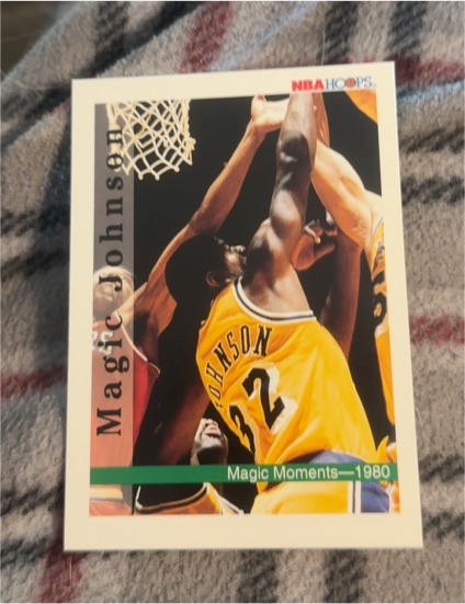 1992 NBA Hoops #328 Magic Johnson — front