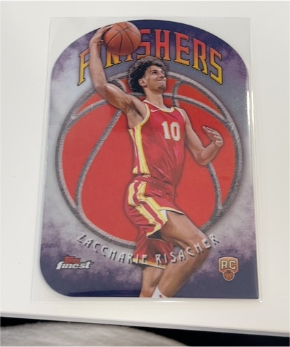 2024-25 Topps Finest #F-9 Zaccharie Risacher Finishers RC — front