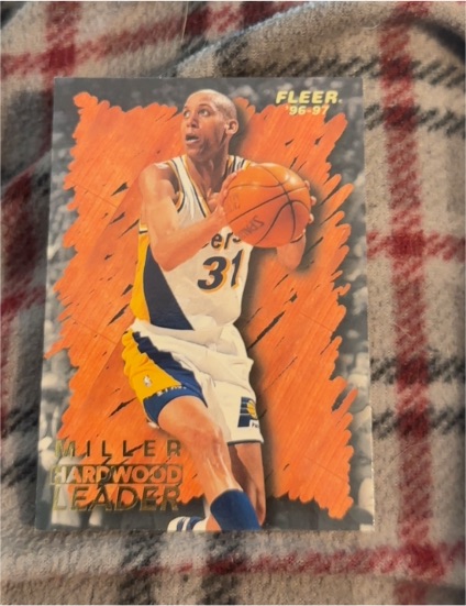 1996-97 Fleer Hardwood Leader #130 Reggie Miller — front