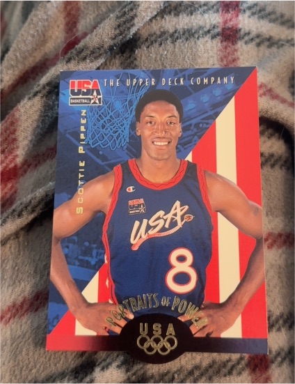 1996 Upper Deck USA #55 Scottie Pippen Portraits of Power — front
