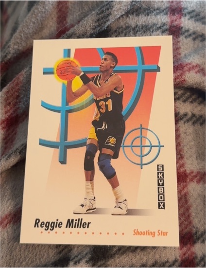 1991-92 Skybox #596 Reggie Miller Shooting Star — front