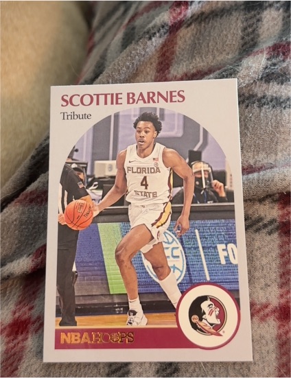 2021-22 Panini Chronicles Draft Picks Hoops Tribute #57 Scottie Barnes — front