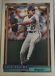 1992 Topps #412 Luis Aquino Kansas City Royals — front