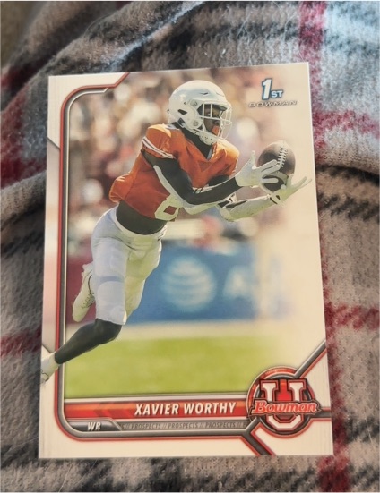 2022 Bowman University #61 Xavier Worthy — front
