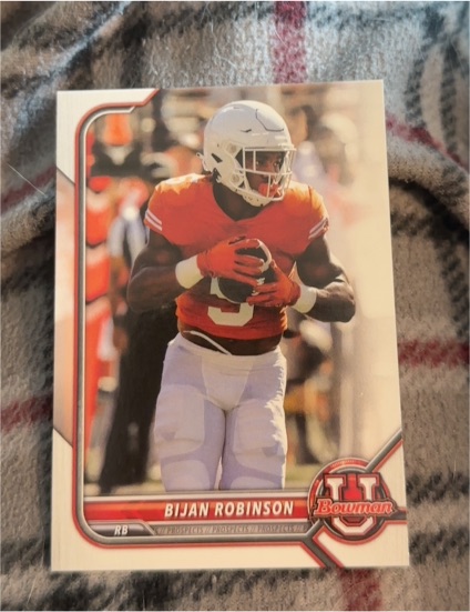 2022 Bowman University #95 Bijan Robinson — front