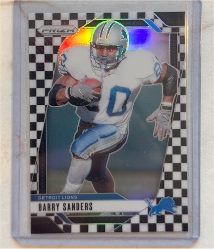 2024 Panini Prizm Barry Sanders Black & White Checkerboard — front