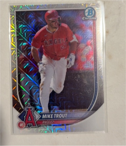 2025 Bowman Chrome #1 Mike Trout — front