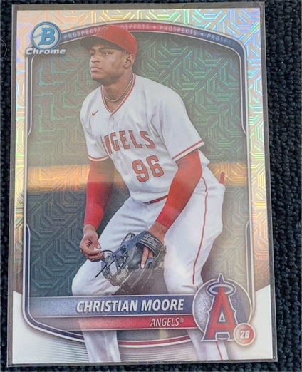 2025 Bowman Chrome Prospects #BCP-107 Christian Moore — front