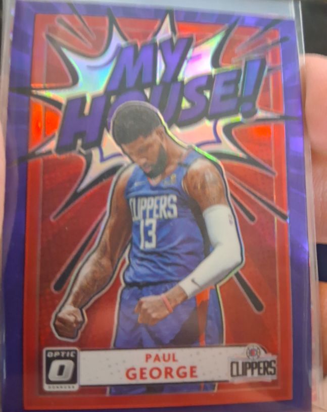 2020-21 Donruss Optic #11 Paul George My House Purple — front