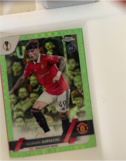 2022-23 Topps Chrome UEFA Club Competitions #50 Alejandro Garnacho Rookie — front