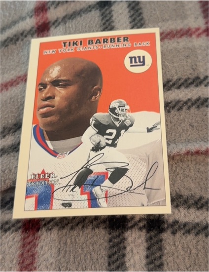 2000 Fleer Tradition #165 Tiki Barber — front