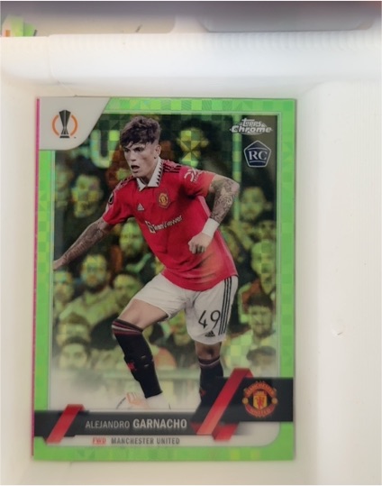 2022-23 Topps Chrome UEFA #50 Alejandro Garnacho Rookie Card — front