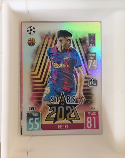 2021-22 Topps Match Attax Stars of 2021 #STA6 Pedri — front