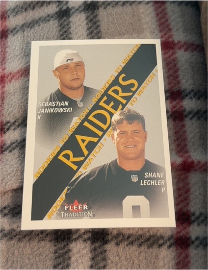 2000 Fleer Tradition #356 Sebastian Janikowski / Shane Lechler — front