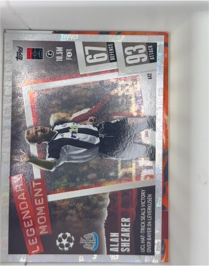 2023-24 Topps Match Attax #412 Alan Shearer Legendary Moment — front