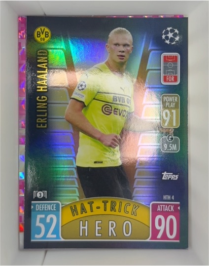 2021-22 Topps Match Attax #HTH 4 Erling Haaland — front