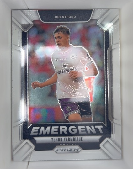 2024-25 Panini Prizm Premier League Emergent #22 Yehor Yarmoliuk — front