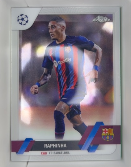 2022-23 Topps Chrome UEFA Club Competitions #164 Raphinha FC Barcelona — front