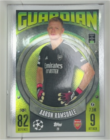 2023-24 Topps Match Attax UEFA Club Competitions #29 Aaron Ramsdale GUARDIAN — front