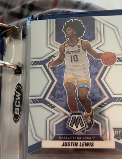 2022 Chronicles Draft Picks Mosaic #20 Justin Lewis — front