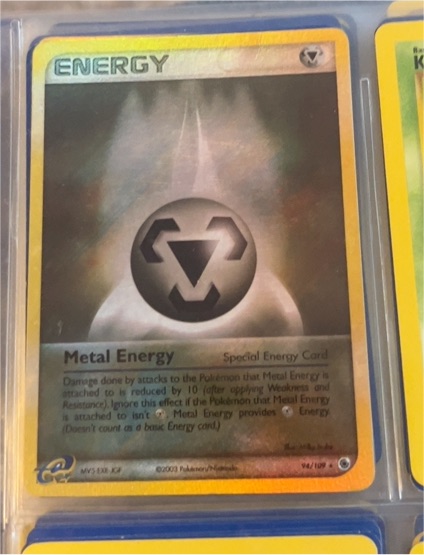 2003 Pokemon EX Ruby & Sapphire #94 Metal Energy — front